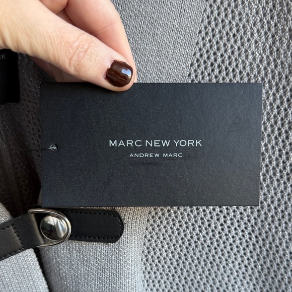 Marc New York Gray Knit Poncho with Toggle - Picture 3 of 8